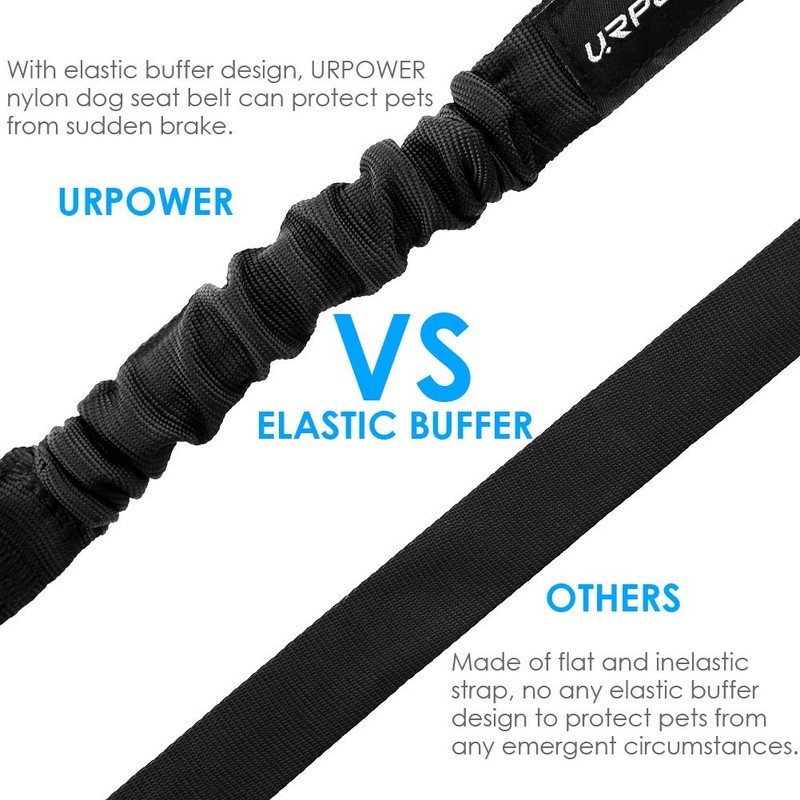 URPOWER 2 Pack Dog Seat Belt, Retractable Dog Car Harness