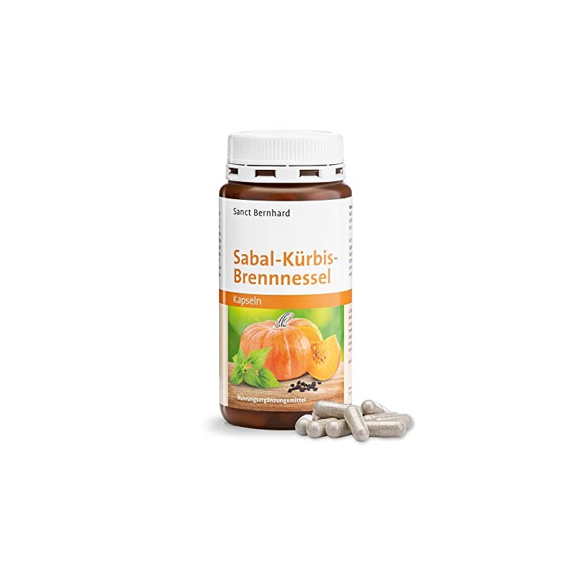 Sanct Bernhard Sabal Pumpkin Nettle Capsules, Saw Palmetto Fruit Extracts,