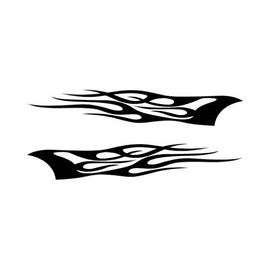 Ranger Products Pair of Tribal Flames - Decal Sticker, Die Cut Vinyl Decal for Windows, Cars, Trucks, Tool Boxes, laptops, MacBook - virtually Any Hard, Smooth Surface