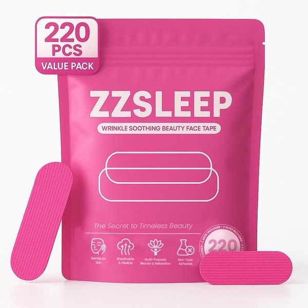ZZSLEEP Face Tape – 220 Overnight Anti-Wrinkle Patches for Forehead