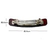 Gachipin® No-Slip Barrette, Corner Glossy Barrette (Brown)