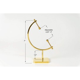Easels by Amron Mineral, Ornament, Gem, Shell, Coin, Display Stand - Caliper Type Stand (Brass) AU7