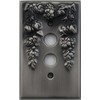 Classic Accents Decorative Antique Pewter One Gang Push Button Light Switch Wall Plate