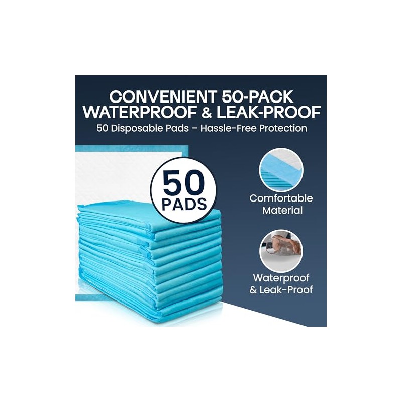 TANNESS 50 x Disposable Bed Pads - 90x60cm Pads Women