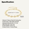 TIMEFASHION 4mm Heart Moissanite Lin Bracelet for Women (Gold)