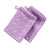 Möve Pack of 2 Quadretti Walk Terry Viola Wash Mitt