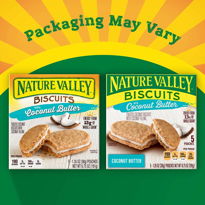 Nature Valley Toasted Coconut Biscuits with Coconut Filling, 5 ct,