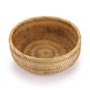 Sumnacon Set of 3 Round Rattan Fruit Baskets Serving Bread
