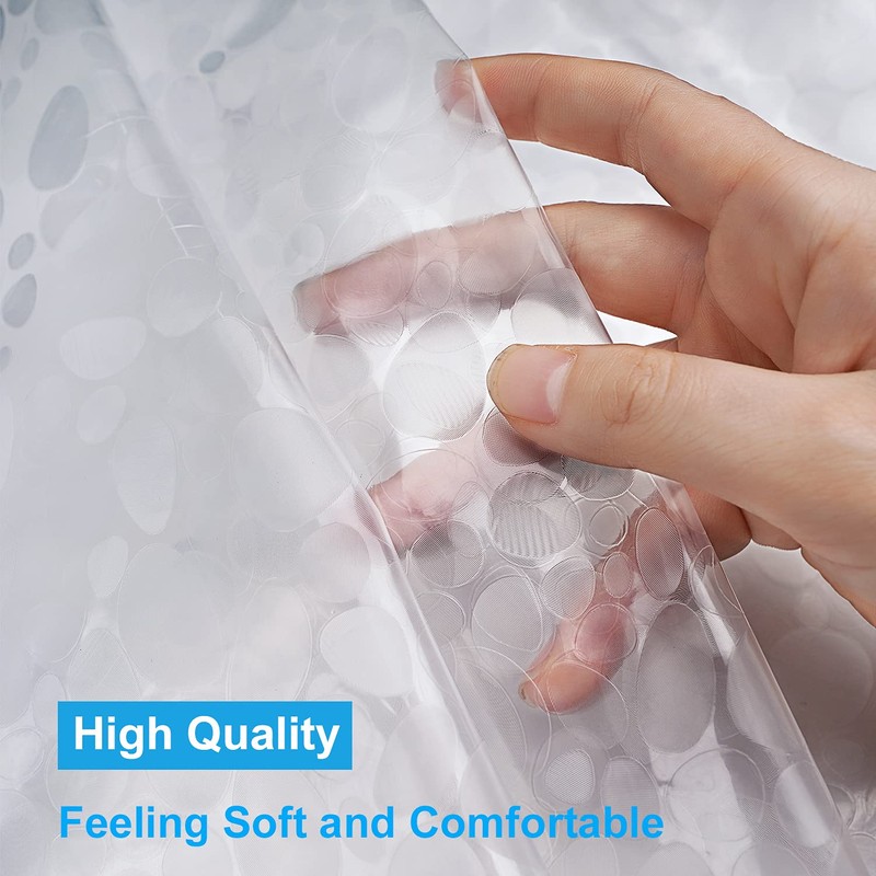 UFRIDAY Extra Long Shower Curtain Liner 72x86 Inch,EVA Plastic Waterproof