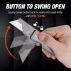 FLISSA Titanium Folding Utility Knife Quick Change Blade Razor Knife