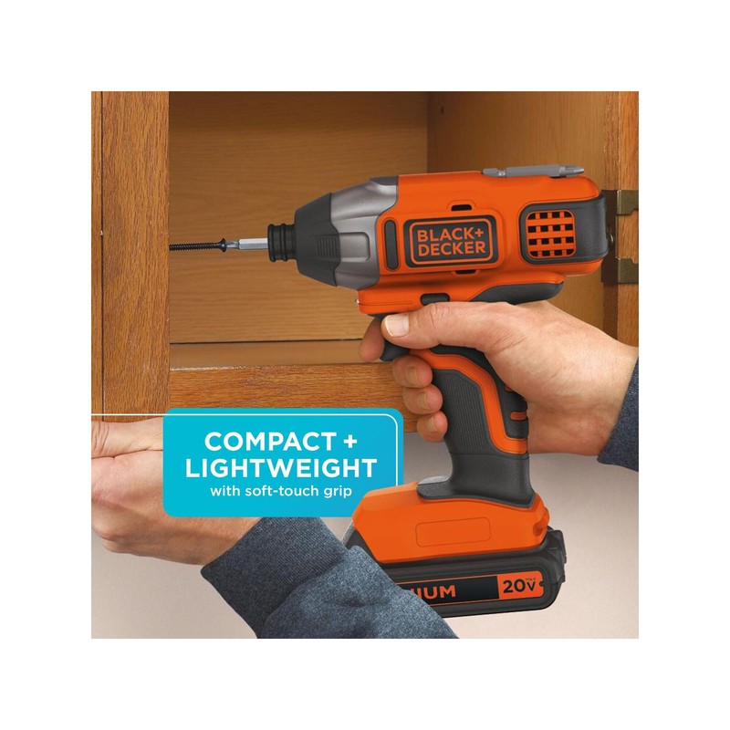 BLACK+DECKER 20V MAX* POWERCONNECT 1/4 in. Cordless Impact Driver Kit