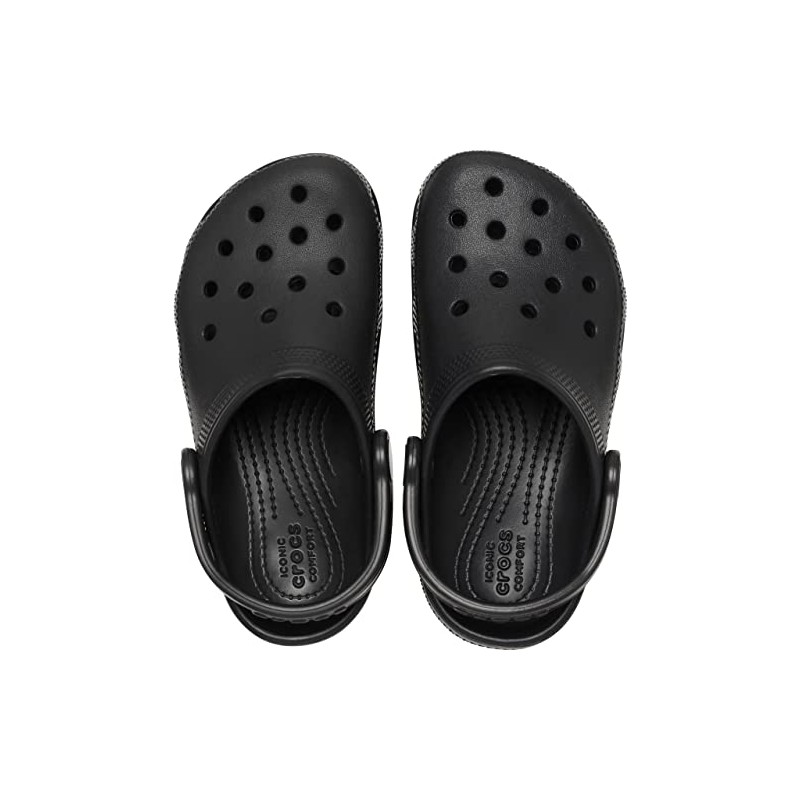 Crocs Crocs Kids' Classic Clog , Black/Black, 12 Little Kid,