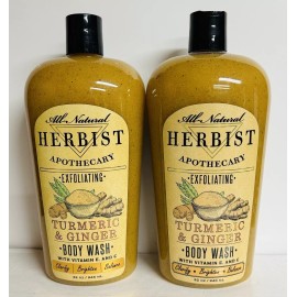 Herbist 2-Pack Herbist ~ Turmeric & Ginger Body Wash with Vitamins 32 fl oz Each