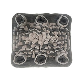 Interactive Dog Snuffle Mat for Mental Stimulation and Enrichment for Dogs Pigs Rabbits Cats and Other Pets (Dark Gray and Light Gray)