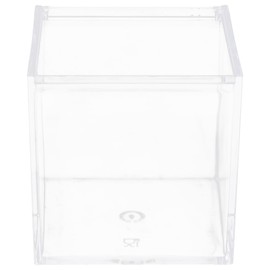 HOLIDYOYO Transparent Square Plastic Display Box with Flip Lid, 10x10x10cm Clear Present Box for Favors, Candy, and Decorative Storage