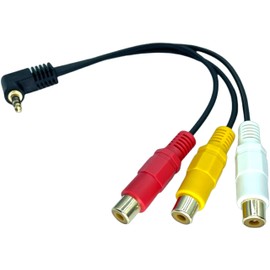 [Made by COMON] 3.5 φ (4 pole male) to RCA (yellow/red/white) conversion cable [CTIA-RF3]