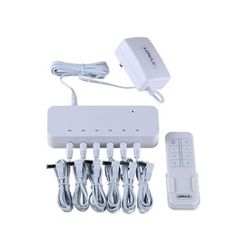 Lemax Remote Control Box, with 4.5V 2000mA Adaptor, White, Fixed Plug, UL/CUL #54521