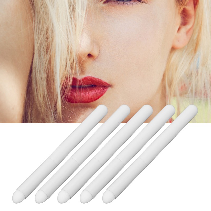 5Pcs Lip Brush Round Head Comfortable Artificial Fibre Makeup Tool