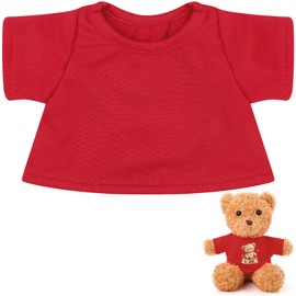 Litherr S Sublimation Stuffed Bear Clothes Shirt Fit 8-12 Inch Plush Animal Tiny Blank Stuffed Animal Tshirt Easy Matching Doll Accessory Make Your Unique Stuffed Doll Outfit