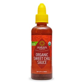 Asian Organics Thai Sweet Chili Sauce – USDA Organic, Non-GMO, Gluten-Free, No MSG, Authentic Sweet Chili Sauce for Cooking, 9.47oz/280mL Bottle