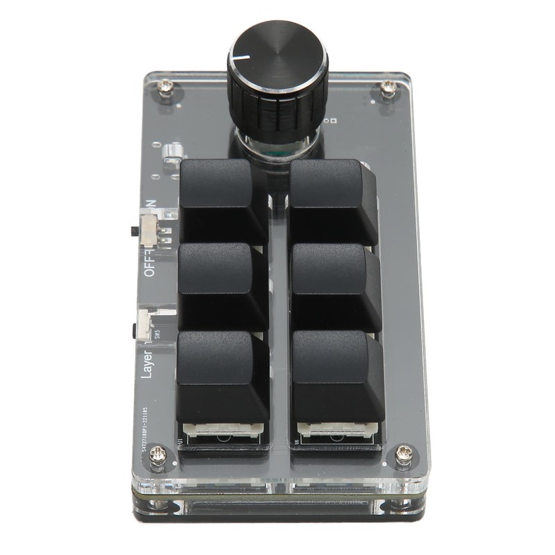 6 Key Mini Keypad with Knob Blue Switch Wired USB