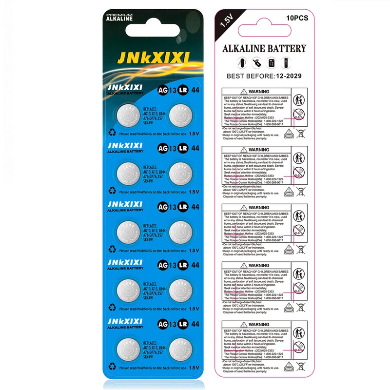 JNKXIXI 20 Pack LR44 Lr 44b l1154c AG13 SR44 Batteries
