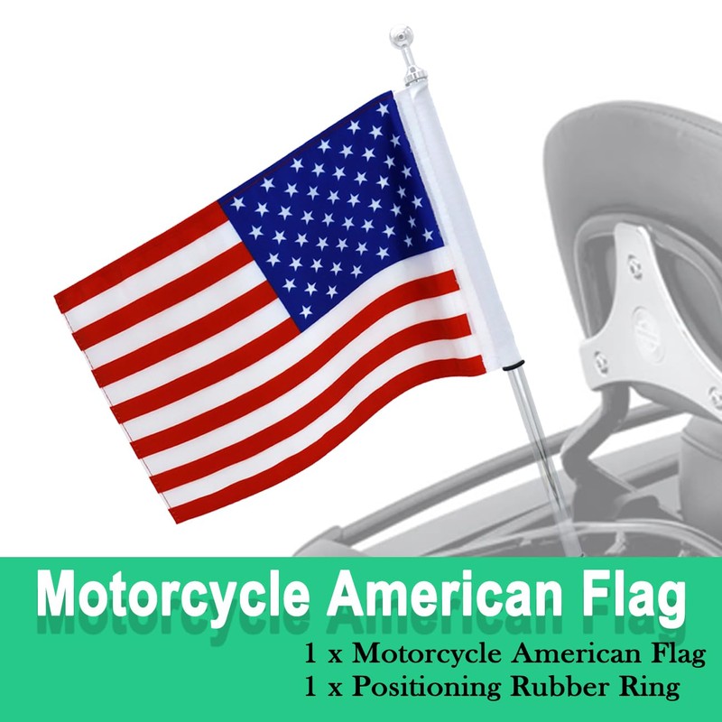 SWLOR Motorcycle American Flag, 6x9 inches, Red, White, Blue, Double