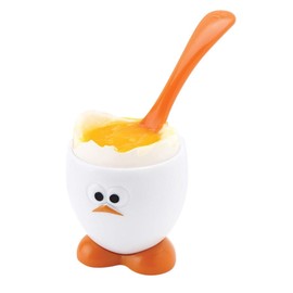 Joie - Portauovo con Cucchiaio Egg Head, Colore Bianco