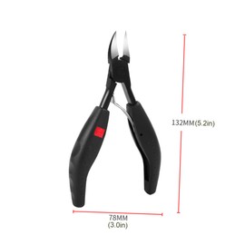 Baluue Nail Scissors Repair Device Professional Nippers Practical Cuticle Cutter Foot Care Tools Toenail Nipper Manicure Pedicure Tool Nippers Stainless Steel Black