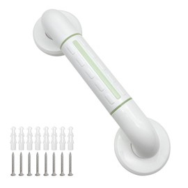 Bathroom Grab Rail Shower Safety Handle with Anti-Slip Grip Support Handles for Elderly Hand Rail for Shower, Bath Grab Handle Non Skid for Bathtub,Toilet,Bathroom, Stairway, White 30cm