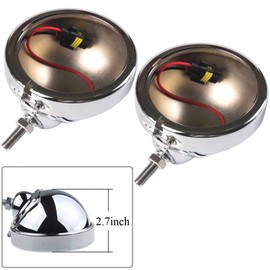 ZZJAUBI Chrome 4.5 Inch Fog Passing Light Housing for Motorcycle LED Fog Light Lamp compatible with Electra Glide Road King Heritage Softail Indian