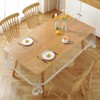 PVC Lace Table Cloth, Clear Waterproof Plastic Table Cover with