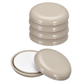 uxcell Furniture Sliders, 16Pcs 1 1/2" - Plastic Self-Adhesive Round Sliding Pads, Chair Glides for Carpeted Tile Vinyl Hardwood Floors (Grey)