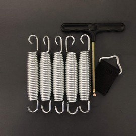 XIE Trampoline Spring (87, 100, 120, 140, 165 mm) Spring Replacement Spring, Trampoline Accessories, Trampoline Triangle Buckle (140)