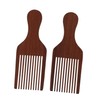IWOWHERO 2Pcs Wooden Long Tooth Hair Comb Wide Flat Comb