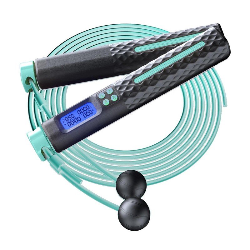 Gymcline 2-in-1 Smart Skipping Rope with LCD Display & 3