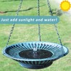 12.3" Hanging Bird Bath with Solar Fountain Bird Bath Bubbler，Birdbath