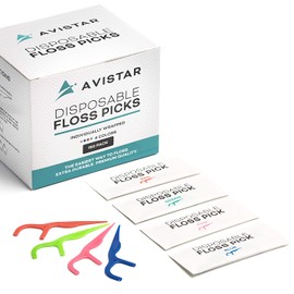 450 Disposable Floss Picks: The World's Most Convenient Floss Picks, Individually Wrapped In 4 Different Colors