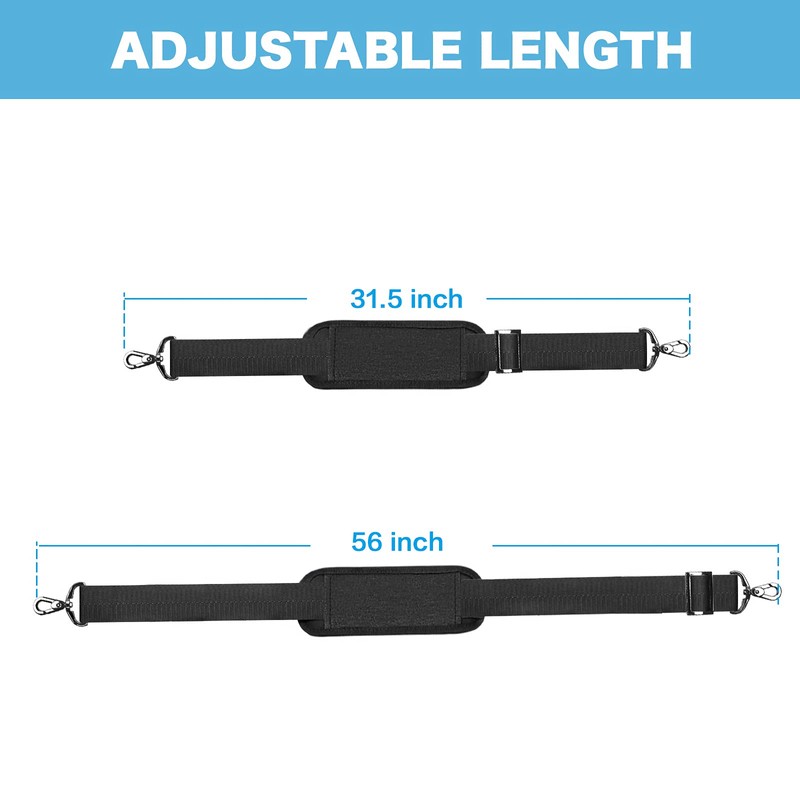 [MOSISO] 56 Inch Shoulder Strap Replacement Shoulder Strap Adjustable Strap