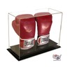 Clear Acrylic Boxing Glove Display Case, UV Protection, Black Base,