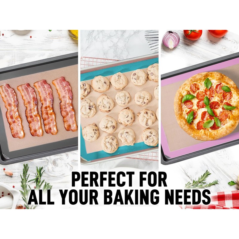 Zulay Kitchen 1-Pack Silicone Baking Mat Sheet - Reusable Silicone