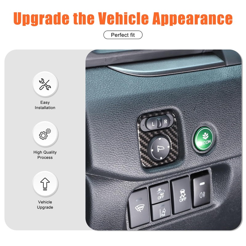 Heutamo Rearview Mirror Adjustment Switch Button Frame Trim Compatible with