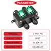 MKBKLLJY Inline Cord Switch IP66 Waterproof Switch Box DPST 12V
