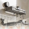 Fentar Shower Shelf Suction Cup No Drilling Aluminium Bathroom Organiser