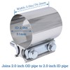 Exhaust Pipe Clamp 4.0 Inch Butt Joint Exhaust Clamp for