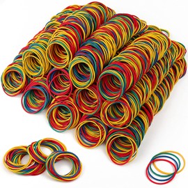 Rubber Bands, 600 Pieces, Rubber Rings, Colour 38 x 1.4 Rubber Band, Household Rubber, Colourful Rubber Essentials for Home, Office, School