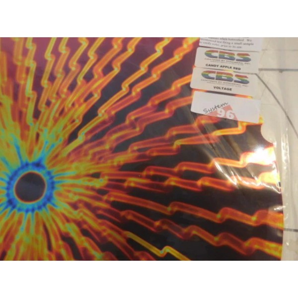 CBS Dichroic Glass:CBS 96 COE Voltage/Candy Apple Red on Thin