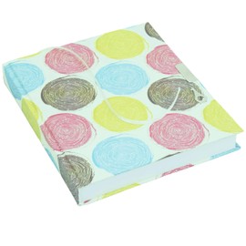 libralides - Handmade Diary with Lock 16 x 19 cm 240 Pages "Circulo Colourful Circles" Blank Writing Book with Pattern and Bookmark - Blank Book without Lines Also for Children as a Children's Diary