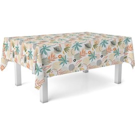 ECOMMERC3 Wachstuch-Tischdecke, Größe 240 x 140 cm, fleckenabweisend, versiegelt, Orange, 100% Made in Spain, kein Durchdringen von Flüssigkeiten