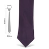Ysintl Narrow Tie, Men's Thin One-Touch Tie, Solid Color, Polyester,